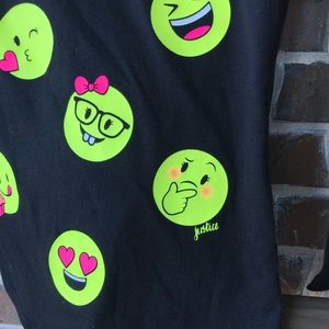 Justice Shirts & Tops - NWOT Justice Emoji Black Long Sleeve Top Justice Shirts & Tops - NWOT Justice Emoji Black Long Sleeve Top